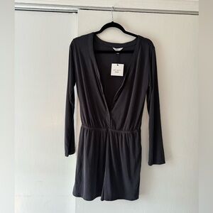 Gray Off Duty long sleeve romper